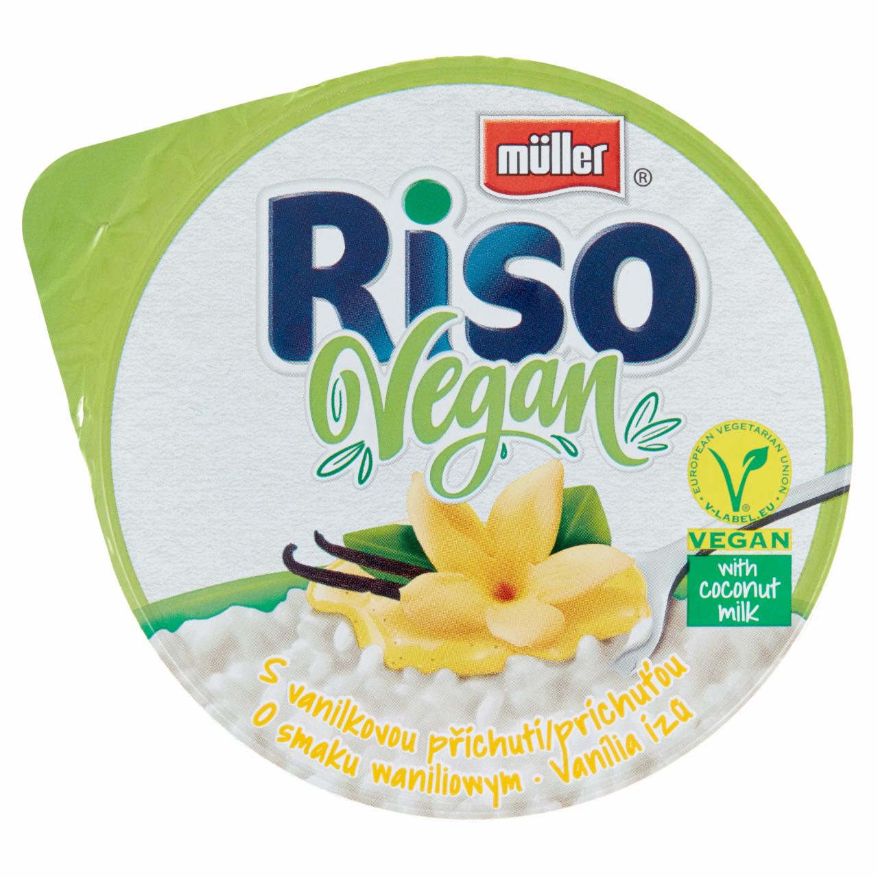 Zdjęcia - Müller Riso Vegan Deser na bazie ekstraktu z kokosa i ryżu z sosem o smaku waniliowym 160 g