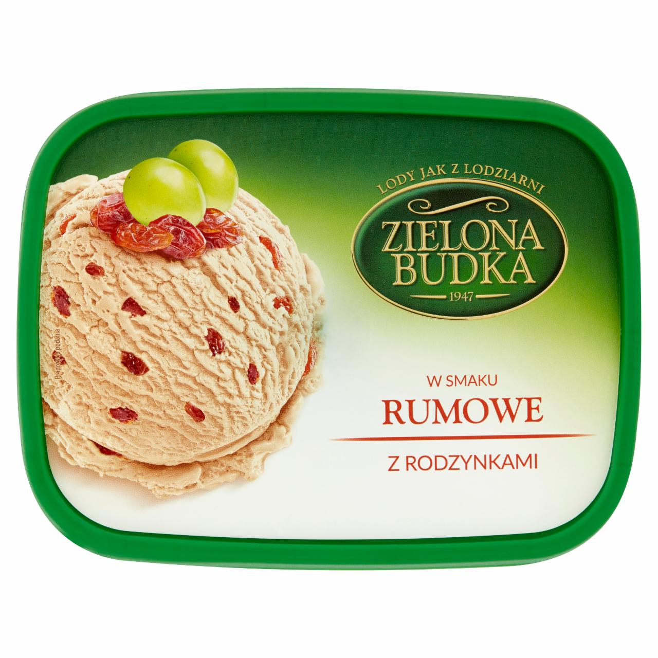 Zdjęcia - Zielona Budka Lody rumowe z rodzynkami 1000 ml