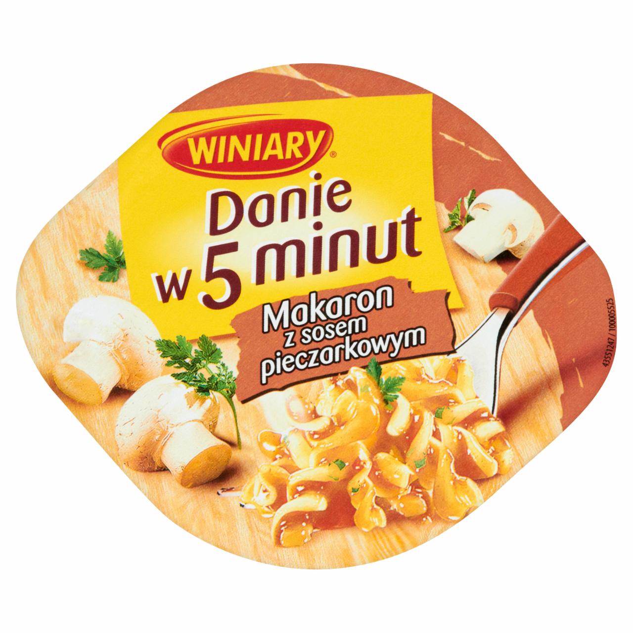 Zdjęcia - Winiary Danie w 5 minut Makaron z sosem pieczarkowym 50 g