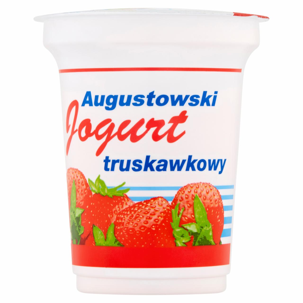 Zdjęcia - Mlekpol Jogurt Augustowski truskawkowy 350 g