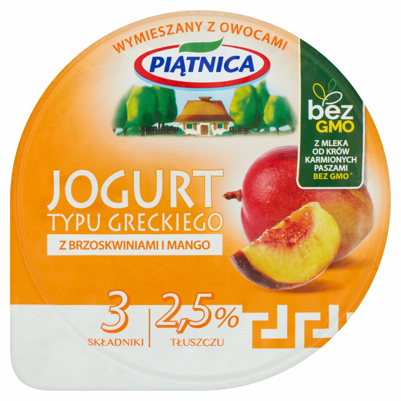 Zdjęcia - Piątnica Jogurt typu greckiego z brzoskwiniami i mango 150 g