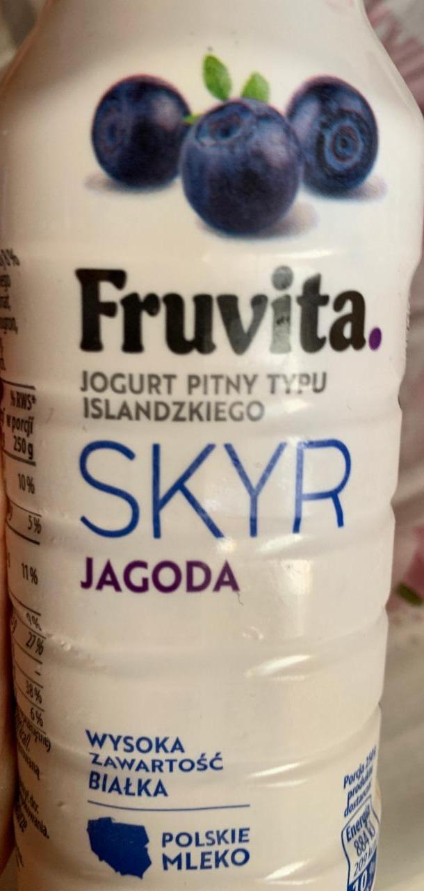 Zdjęcia - Jogurt pitny Skyr jagoda FruVita