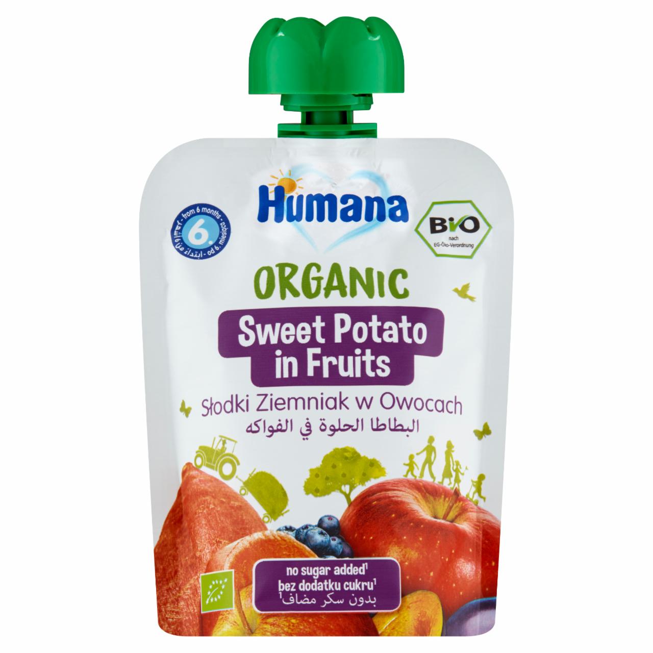 Zdjęcia - Humana Organic Mus słodki ziemniak w owocach po 6. miesiącu 90 g