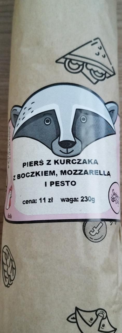 Zdjęcia - Pierś z kurczaka z boczkiem, mozarellą i pesto Paluch