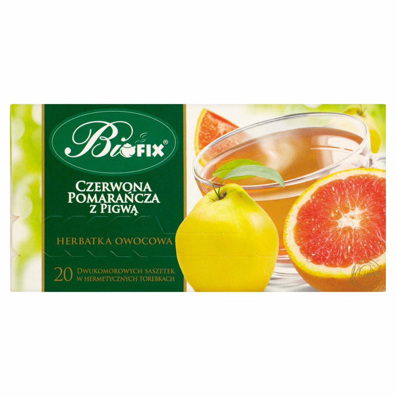 Zdjęcia - Bifix Premium czerwona pomarańcza z pigwą Herbatka owocowa 40 g (20 saszetek)