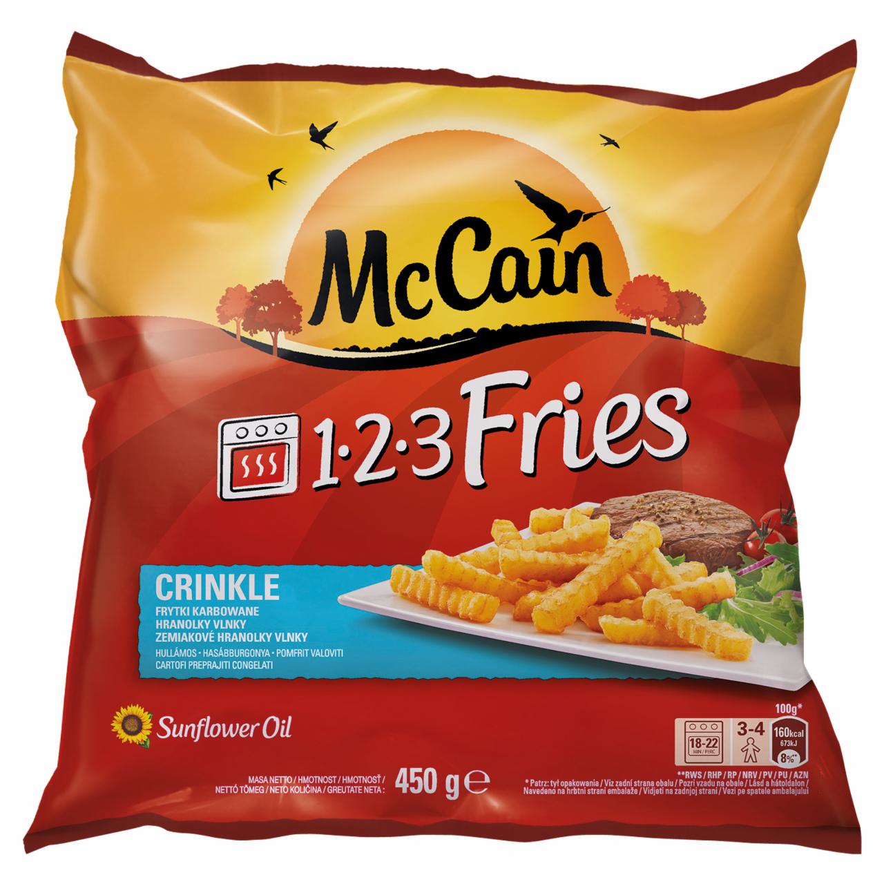 Zdjęcia - McCain 1.2.3 Fries Crinkle Frytki karbowane 450 g