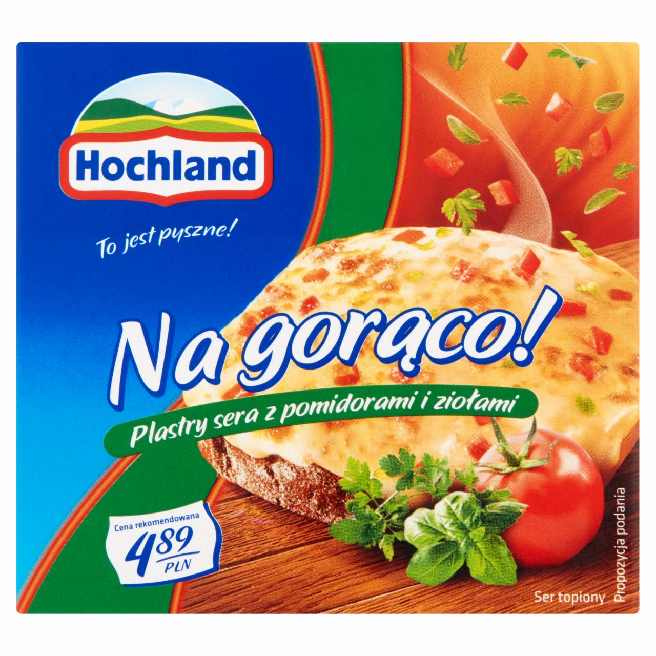 Zdjęcia - Hochland Na gorąco! Plastry sera z pomidorami i ziołami 144 g