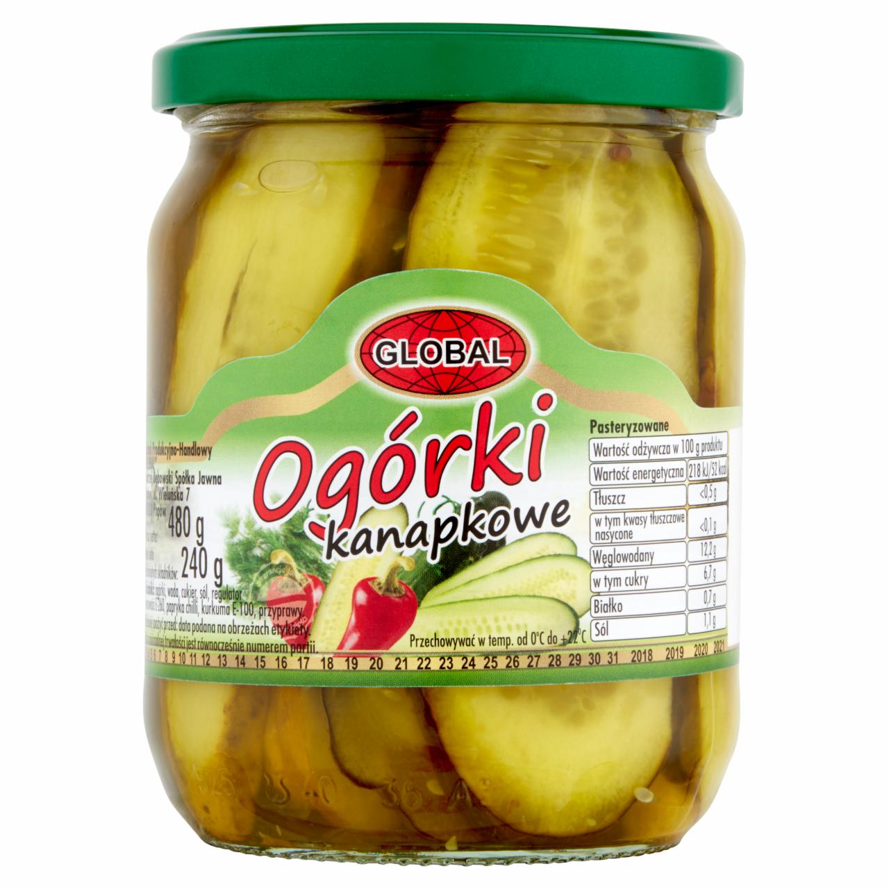 Zdjęcia - Global Ogórki kanapkowe 480 g