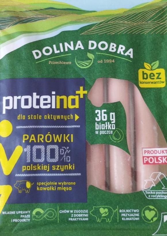 Zdjęcia - Proteina+ Parówki 100 % polskiej szynki Dolina Dobra