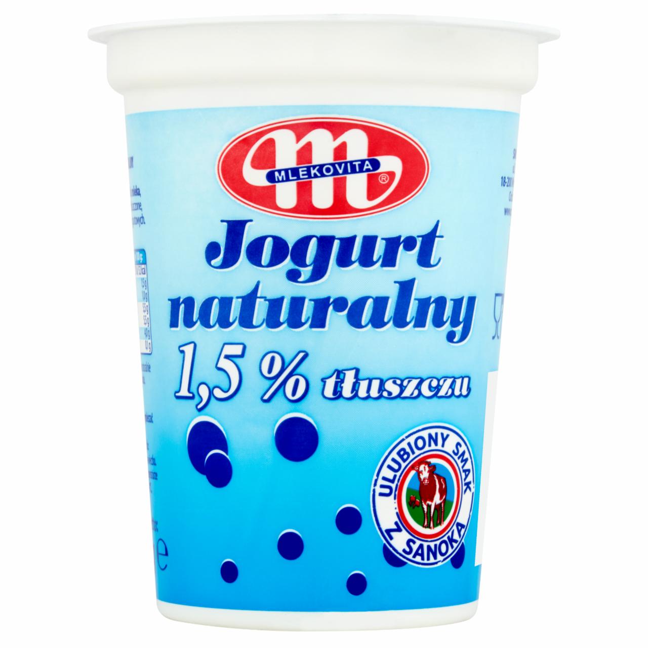 Zdjęcia - Mlekovita Jogurt naturalny 1,5% 400 g