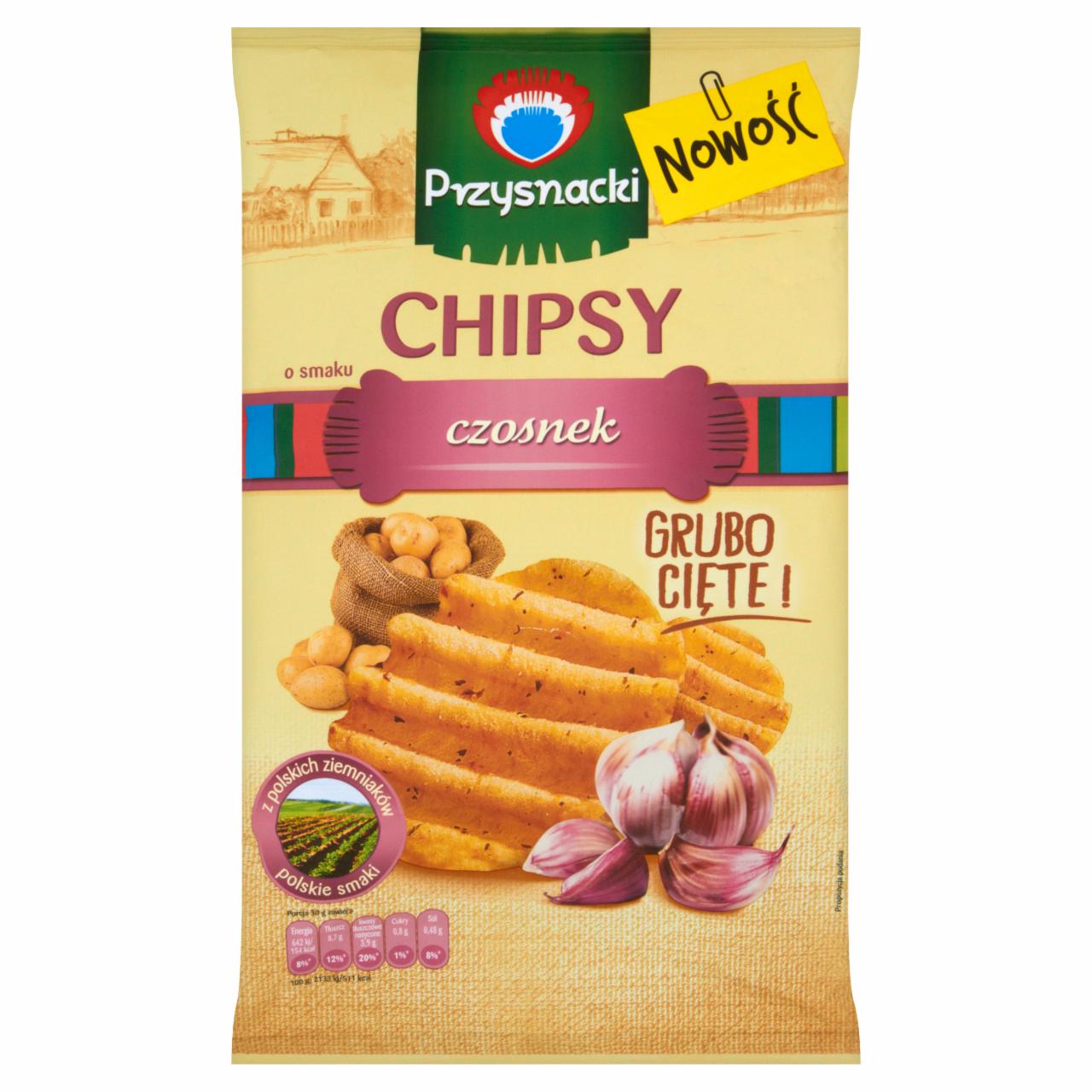 Zdjęcia - Przysnacki Chipsy o smaku czosnek 135 g