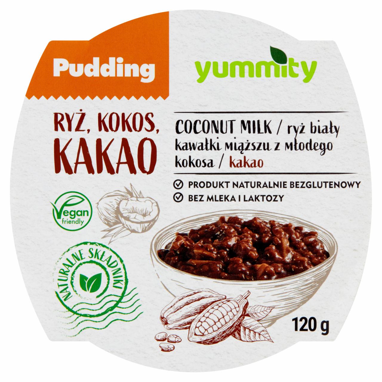 Zdjęcia - Yummity Bezglutenowy pudding ryżowy z kokosem i kakao 120 g