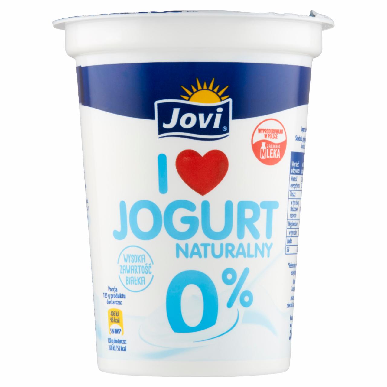 Zdjęcia - Jovi Jogurt naturalny 0% 370 g