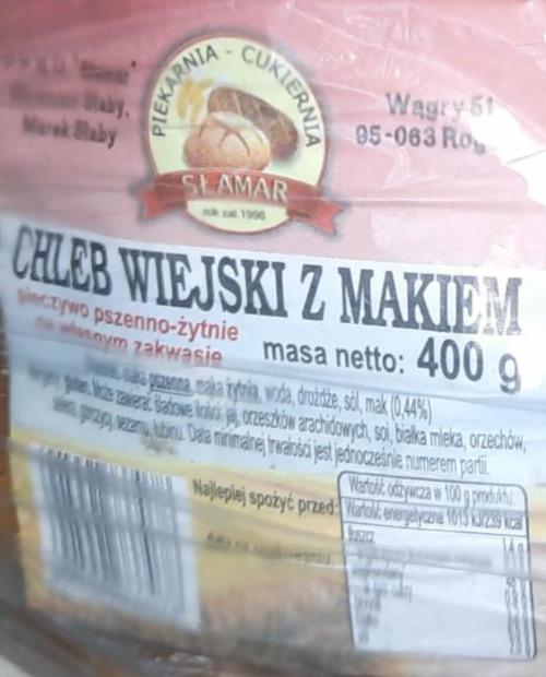 Zdjęcia - Chleb wiejski z makiem Słamar