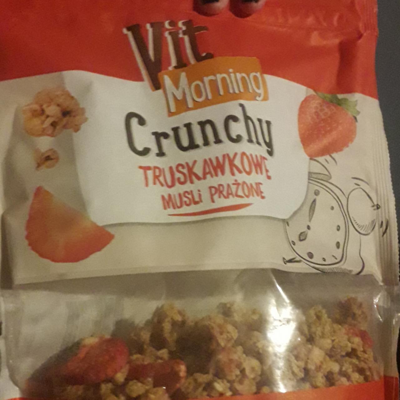 Zdjęcia - Crunchy Truskawkowe musli prażone Vit Morning