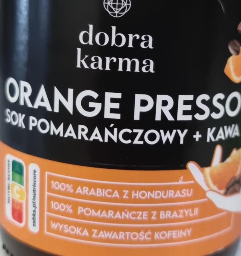 Zdjęcia - Orange presso sok pomarańczowy + kawa Dobra karma