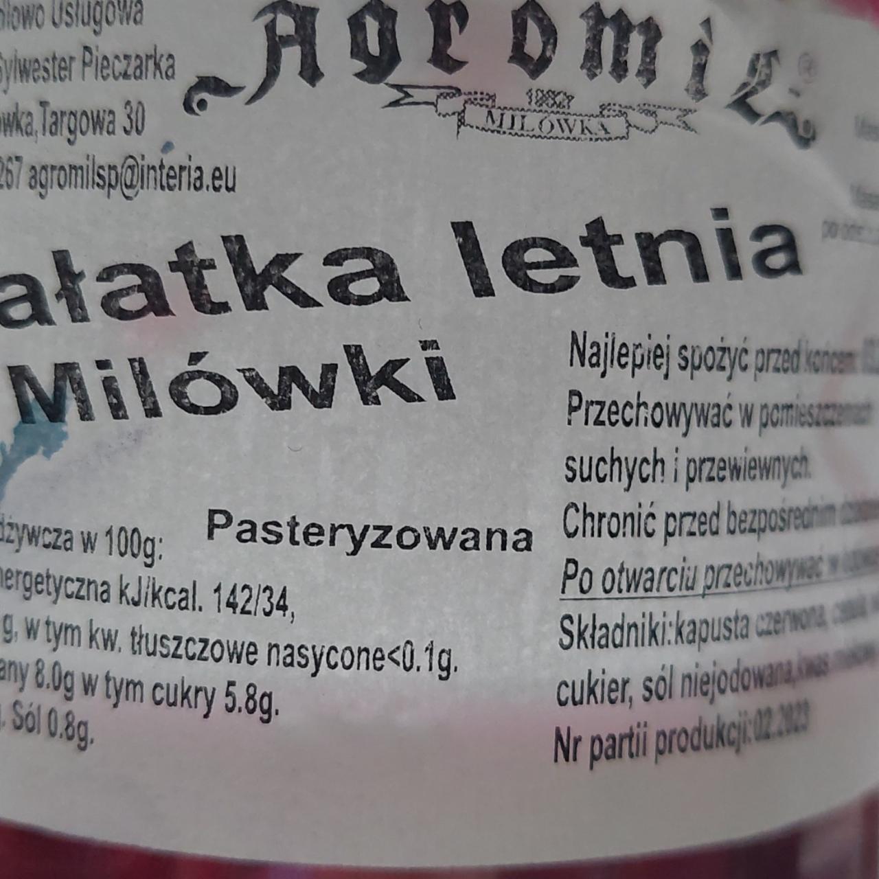 Zdjęcia - Sałatka letnia z Milówki Agromil