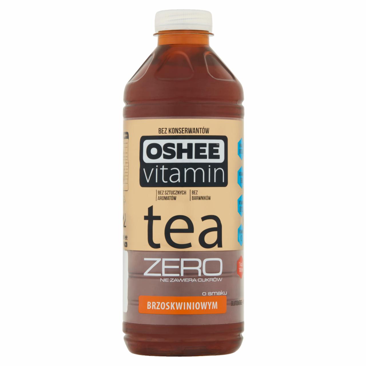 Zdjęcia - Oshee Vitamin Tea Zero Niegazowany napój herbaciany o smaku brzoskwiniowym 1,1 l