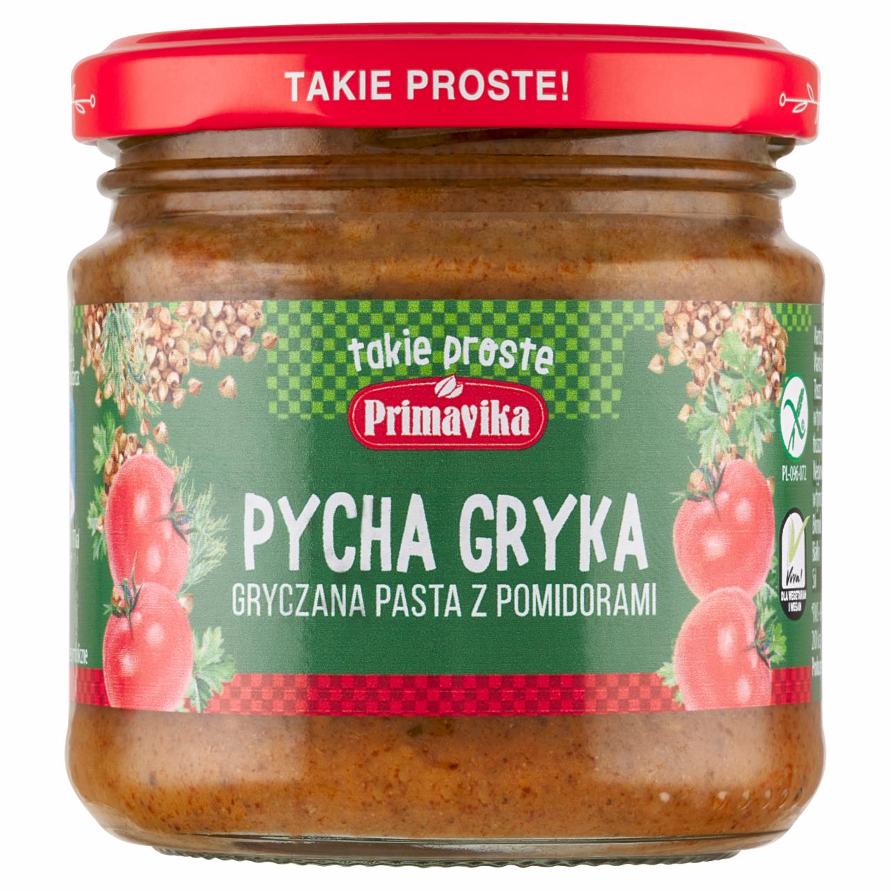 Zdjęcia - Primavika Pycha Gryka Gryczana pasta z pomidorami 160 g