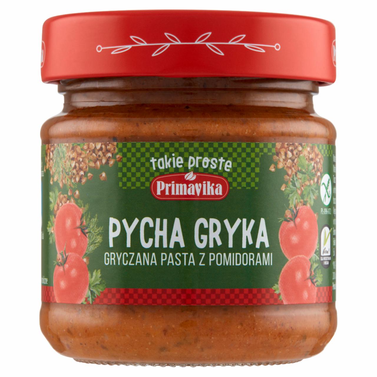 Zdjęcia - Primavika Pycha Gryka Gryczana pasta z pomidorami 160 g