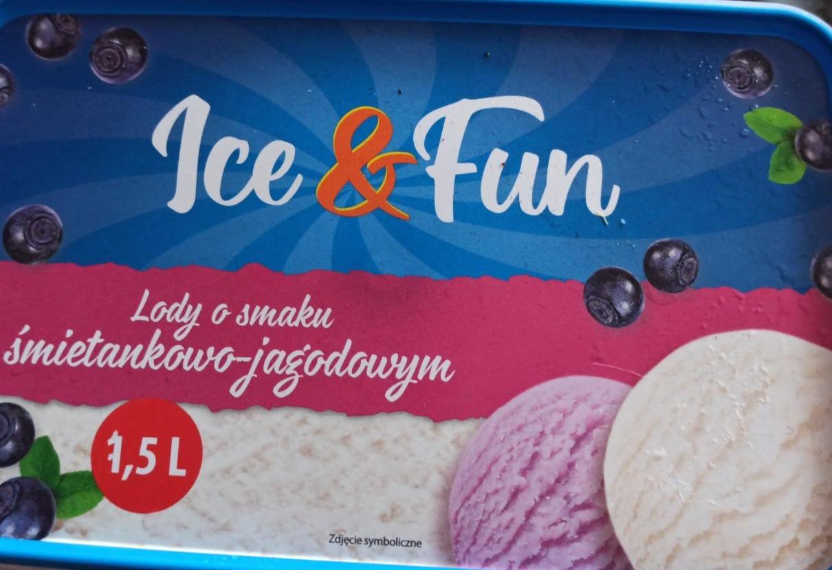 Zdjęcia - Lody o smaku śmietankowo-jagodowym Ice & Fun