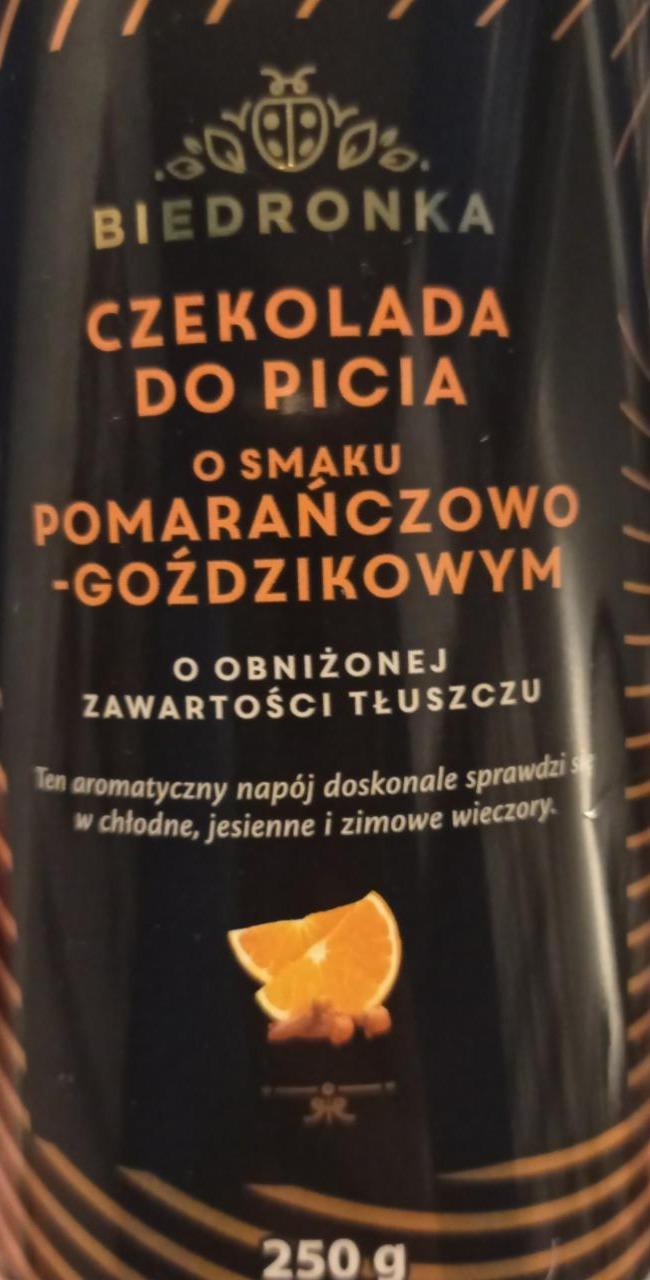 Zdjęcia - Biedronka Czekolada do picia o smaku pomarańczowo- goździkowym o obniżonej zawartości tłuszczu