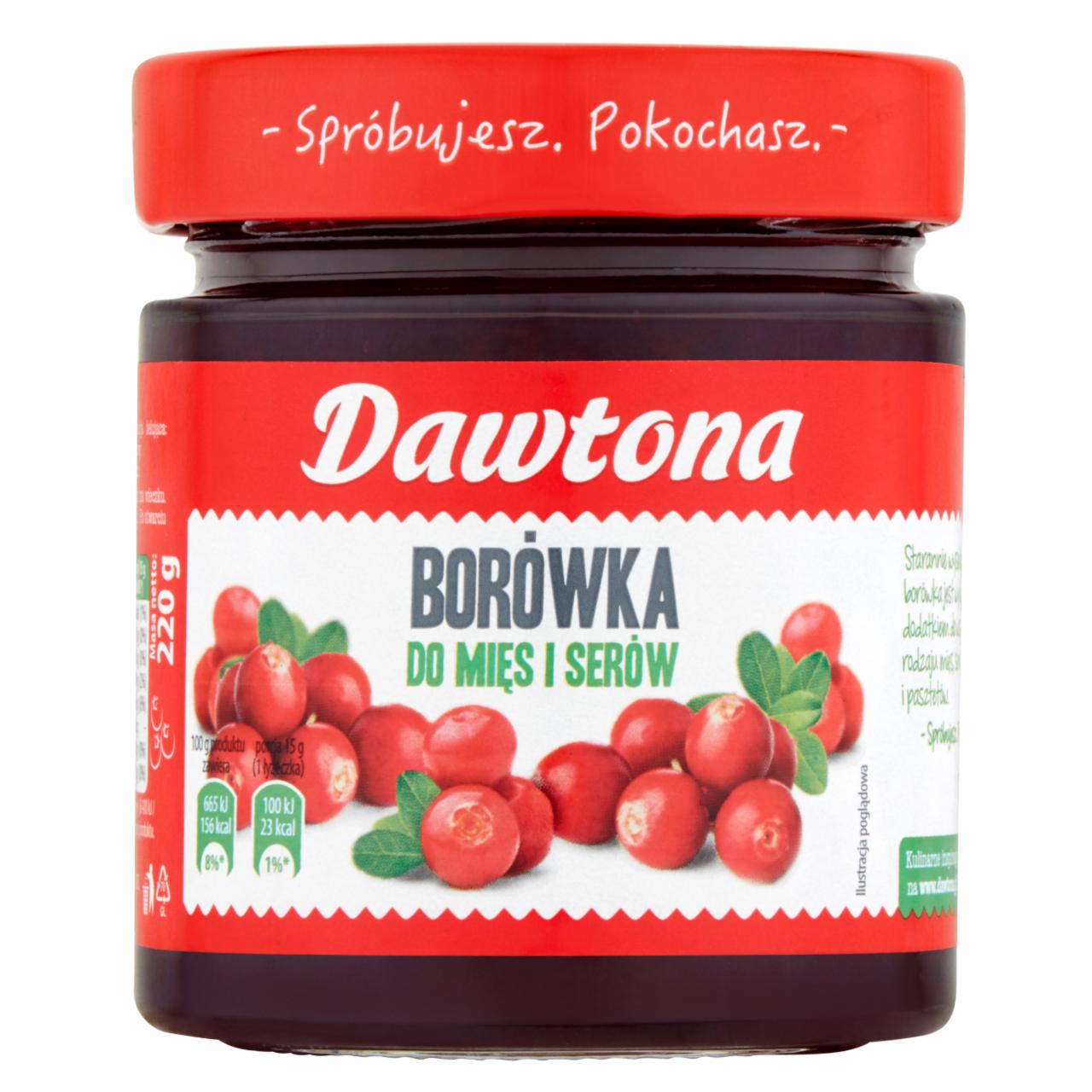 Zdjęcia - Dawtona Borówka do mięs i serów 220 g