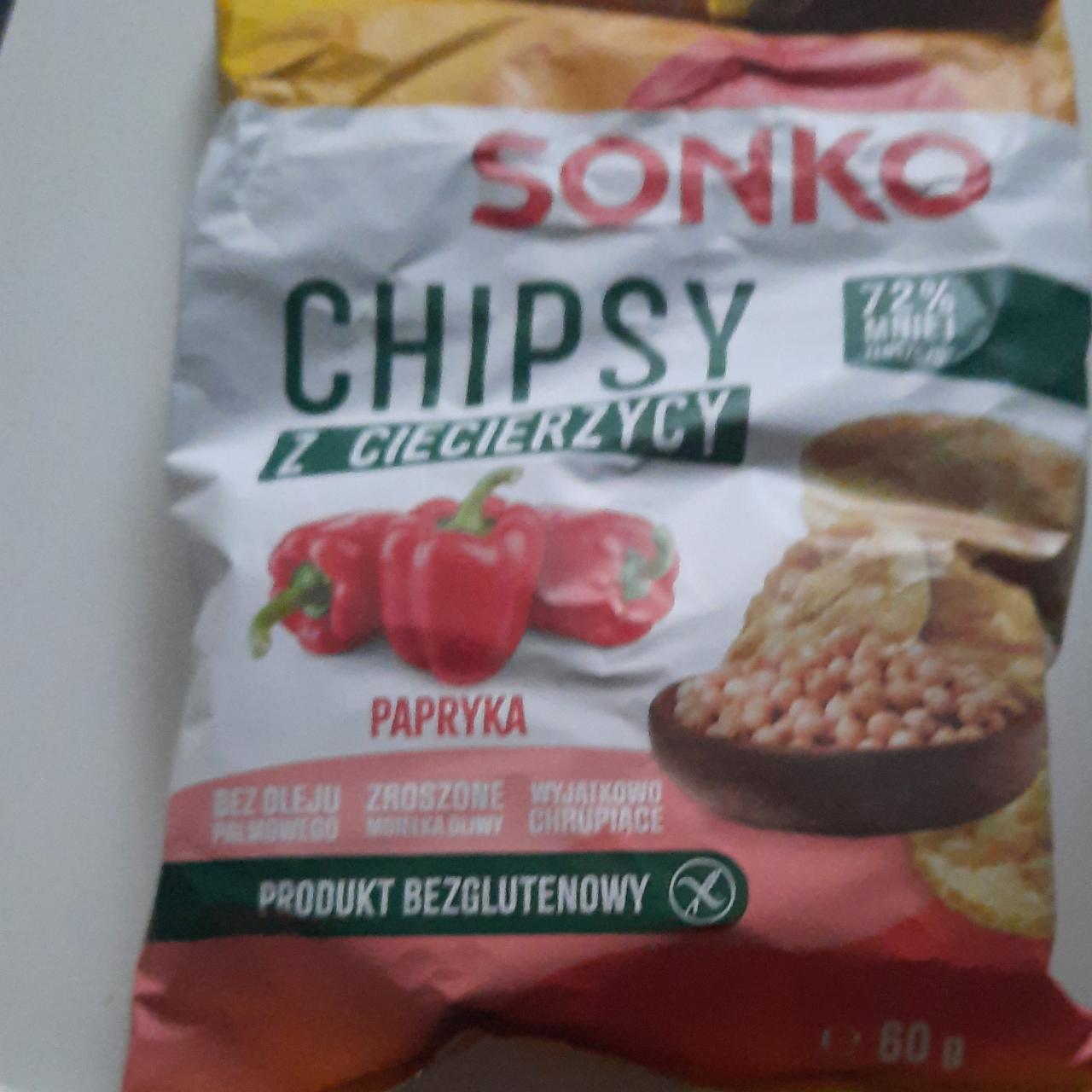 Zdjęcia - Chipsy z ciecierzycy papryka Sonko