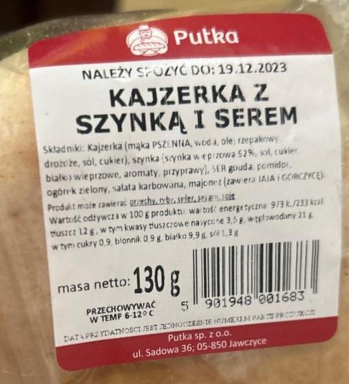 Zdjęcia - kajzerka z szynką i serem Putka