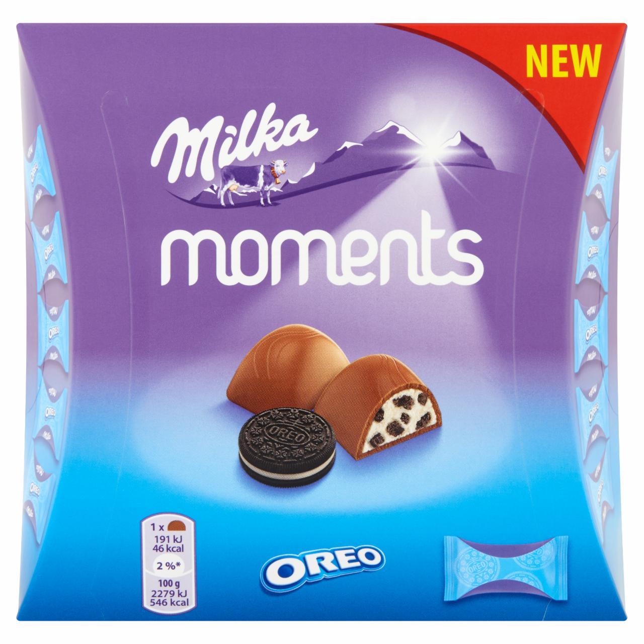 Zdjęcia - Milka Moments Czekolada mleczna Oreo 92 g (11 sztuk)