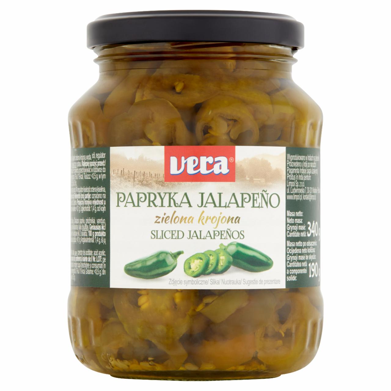 Zdjęcia - Vera Papryka Jalapeño zielona krojona