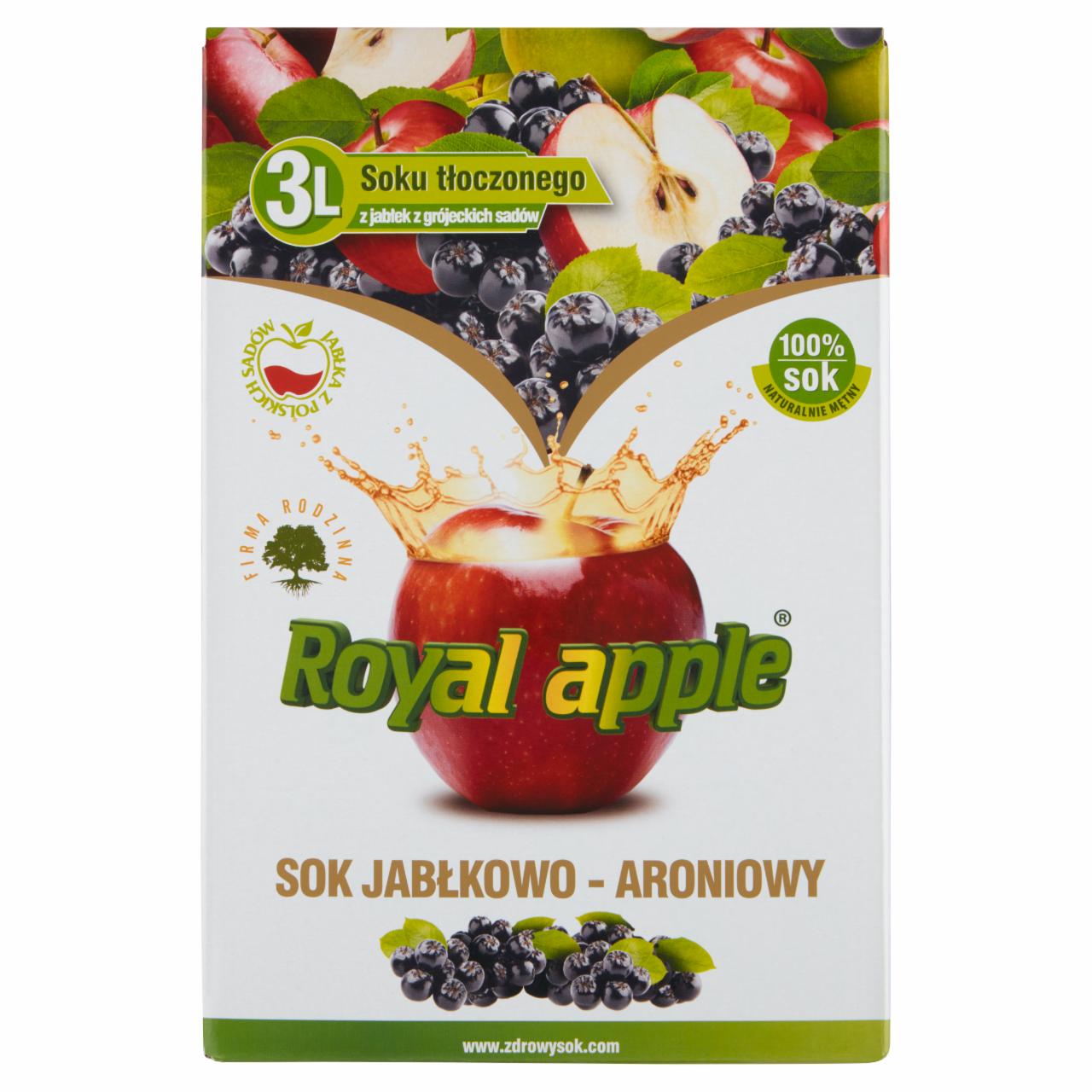 Zdjęcia - Royal apple Sok jabłkowo-aroniowy 3 l