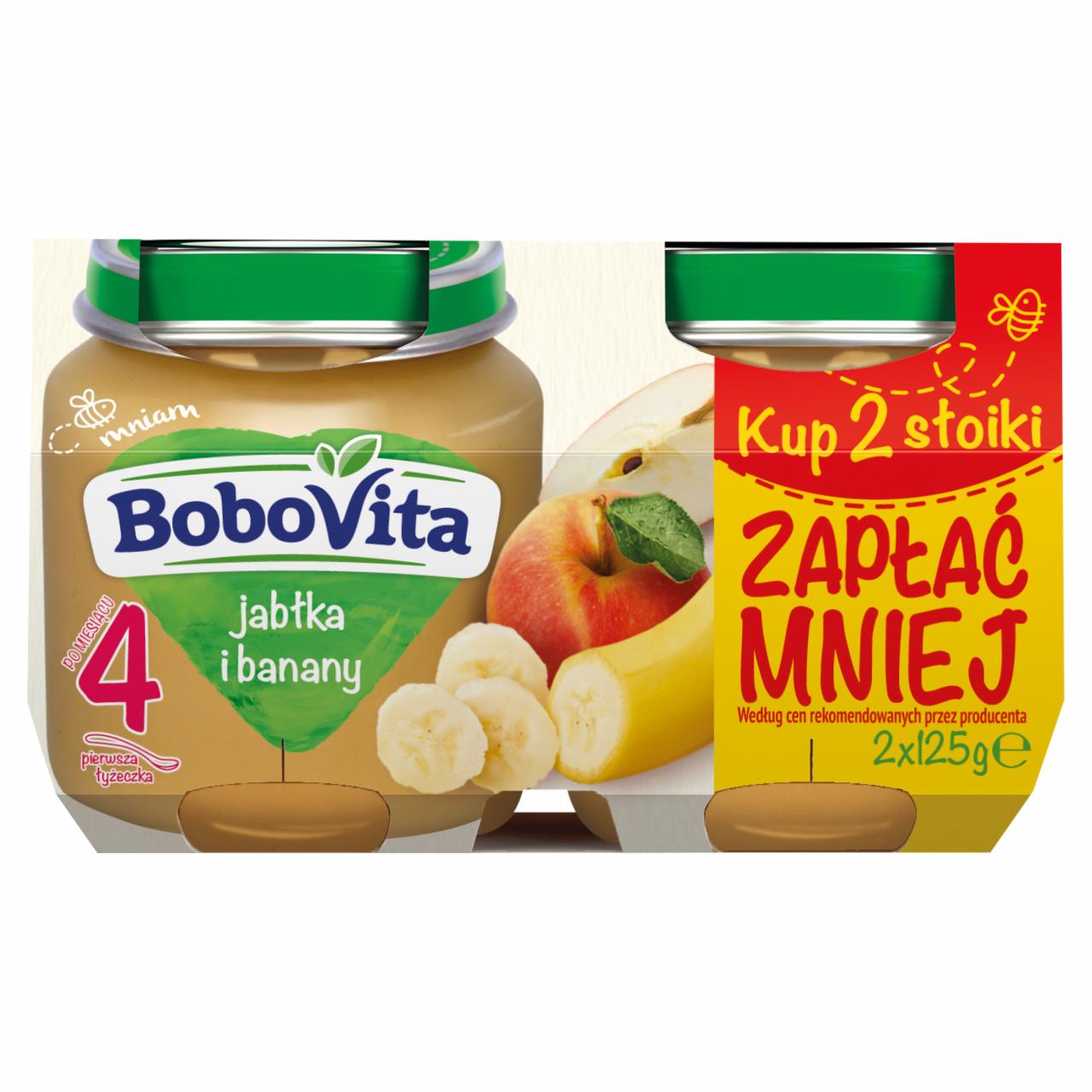 Zdjęcia - BoboVita Jabłka i banany po 4 miesiącu 2 x 125 g