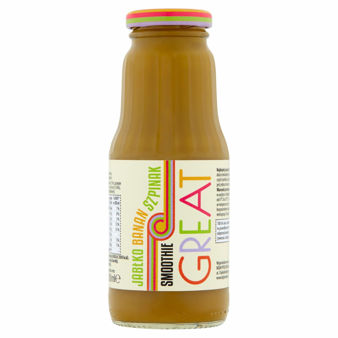 Zdjęcia - Great Smoothie jabłko banan szpinak 300 ml