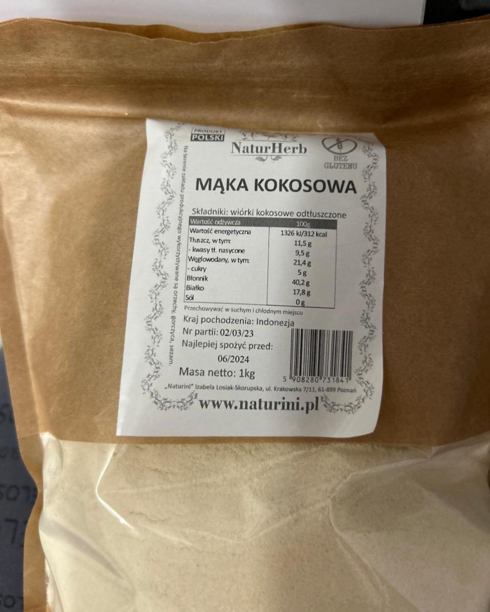 Zdjęcia - Mąka kokosowa NaturHerb