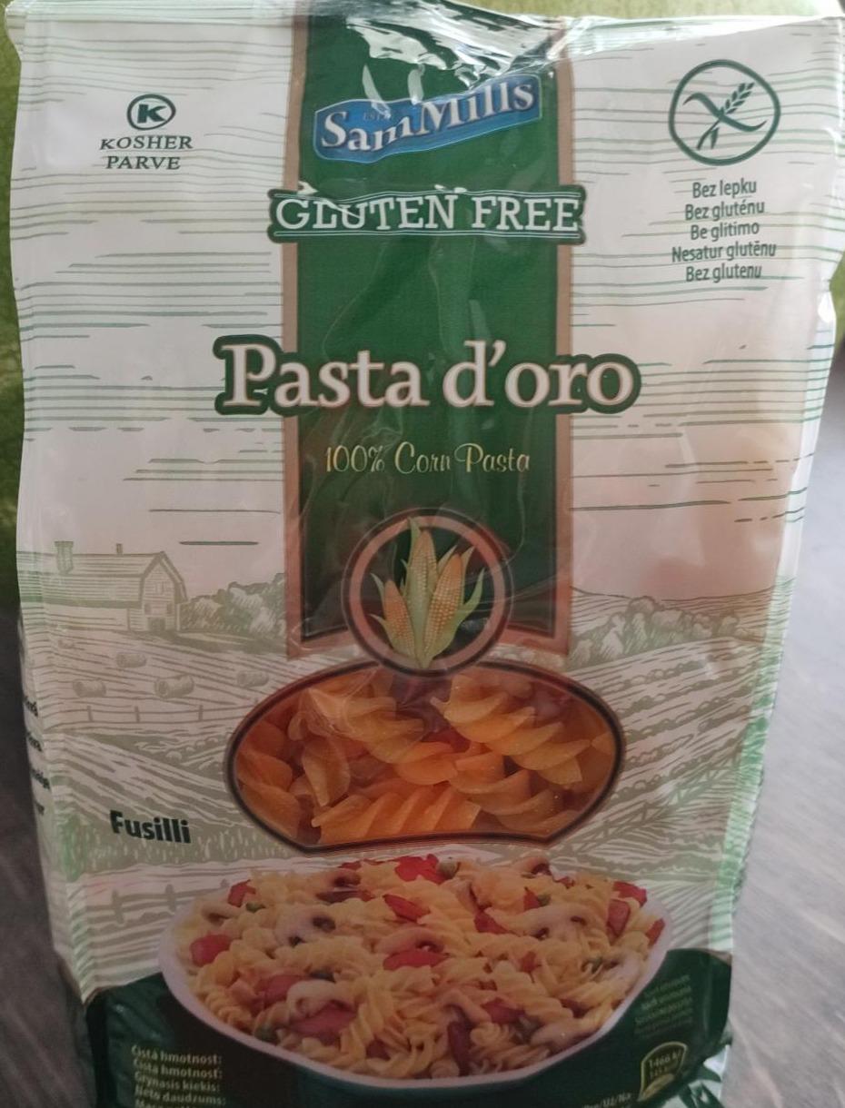 Zdjęcia - Fusilli 100% Corn Pasta d'oro Gluten free SamMills
