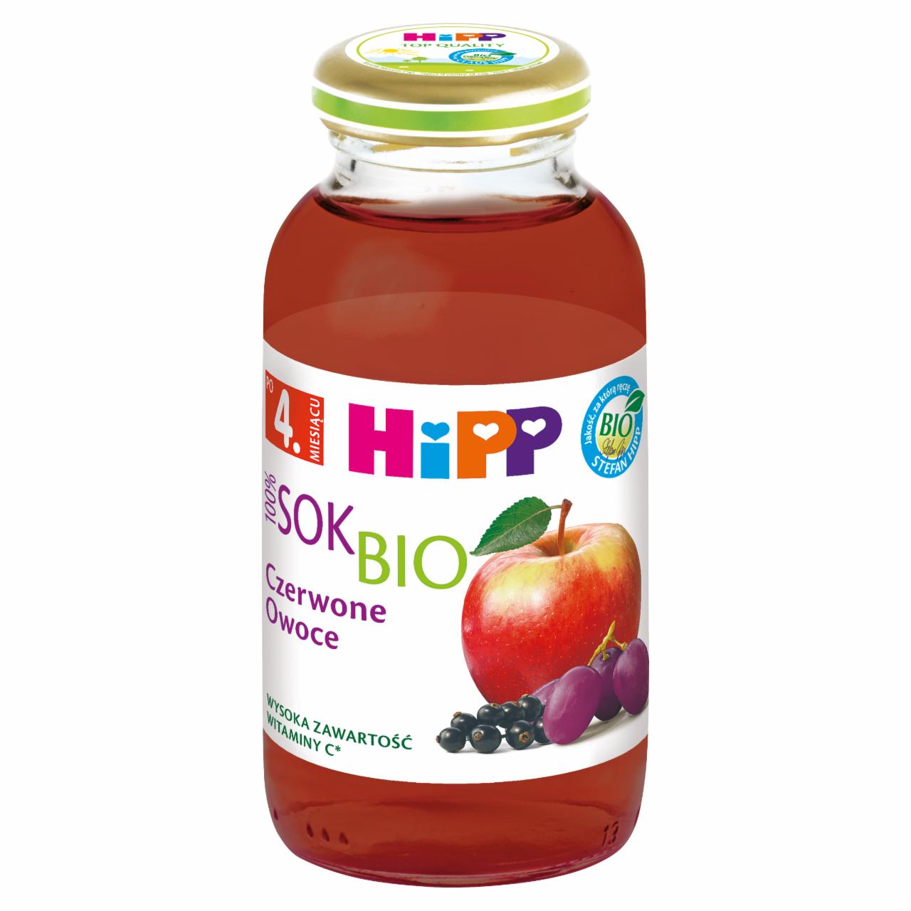 Zdjęcia - HiPP BIO Sok 100 % jabłka czerwone owoce po 4. miesiącu 0,2 l