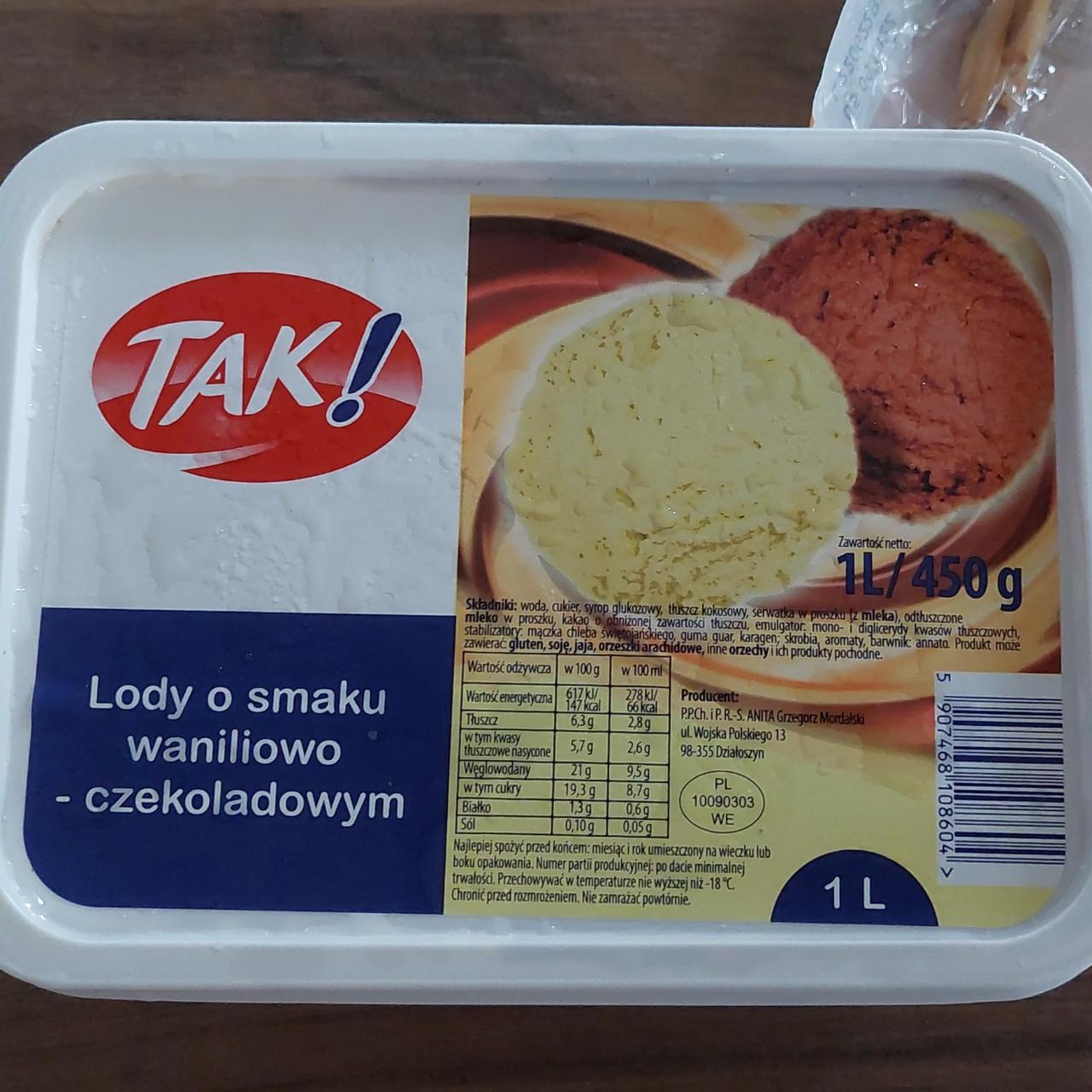 Zdjęcia - Lody Tak! o smaku waniliowo-czekoladowym