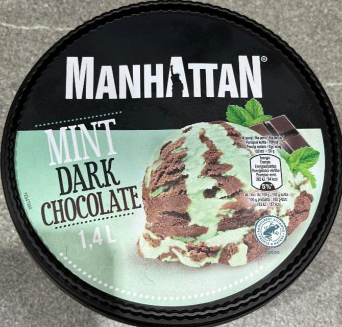 Zdjęcia - Lody z czekoladą gorzką i lody o smaku miętowym Manhattan