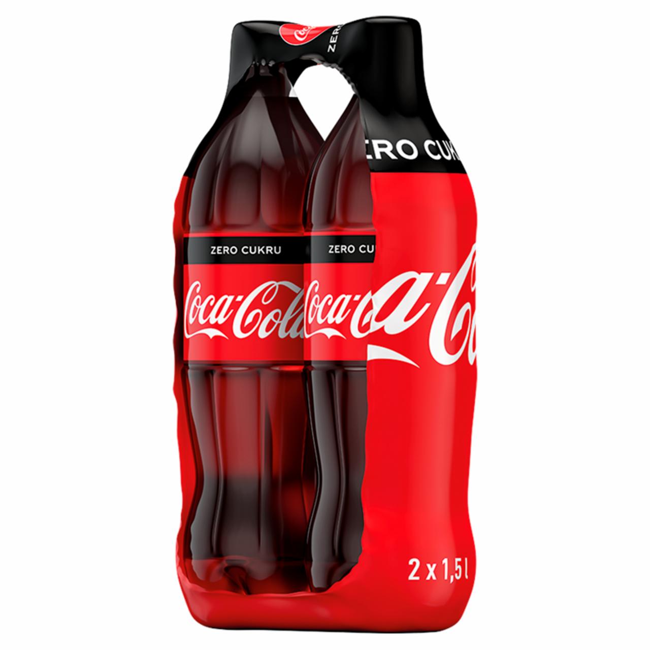 Zdjęcia - Coca-Cola zero Napój gazowany 2 x 1,5 l