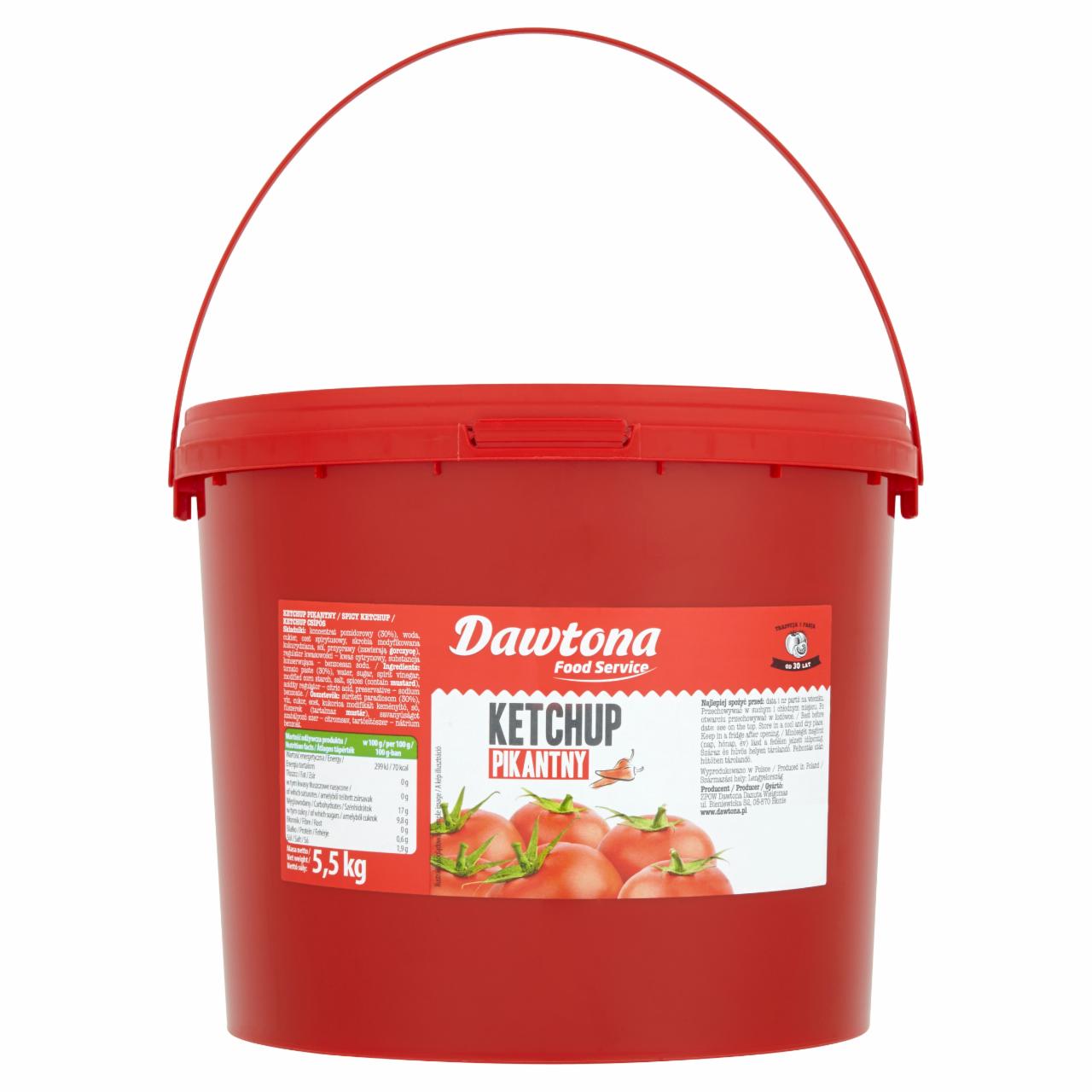 Zdjęcia - Dawtona Food Service Ketchup pikantny 5,5 kg