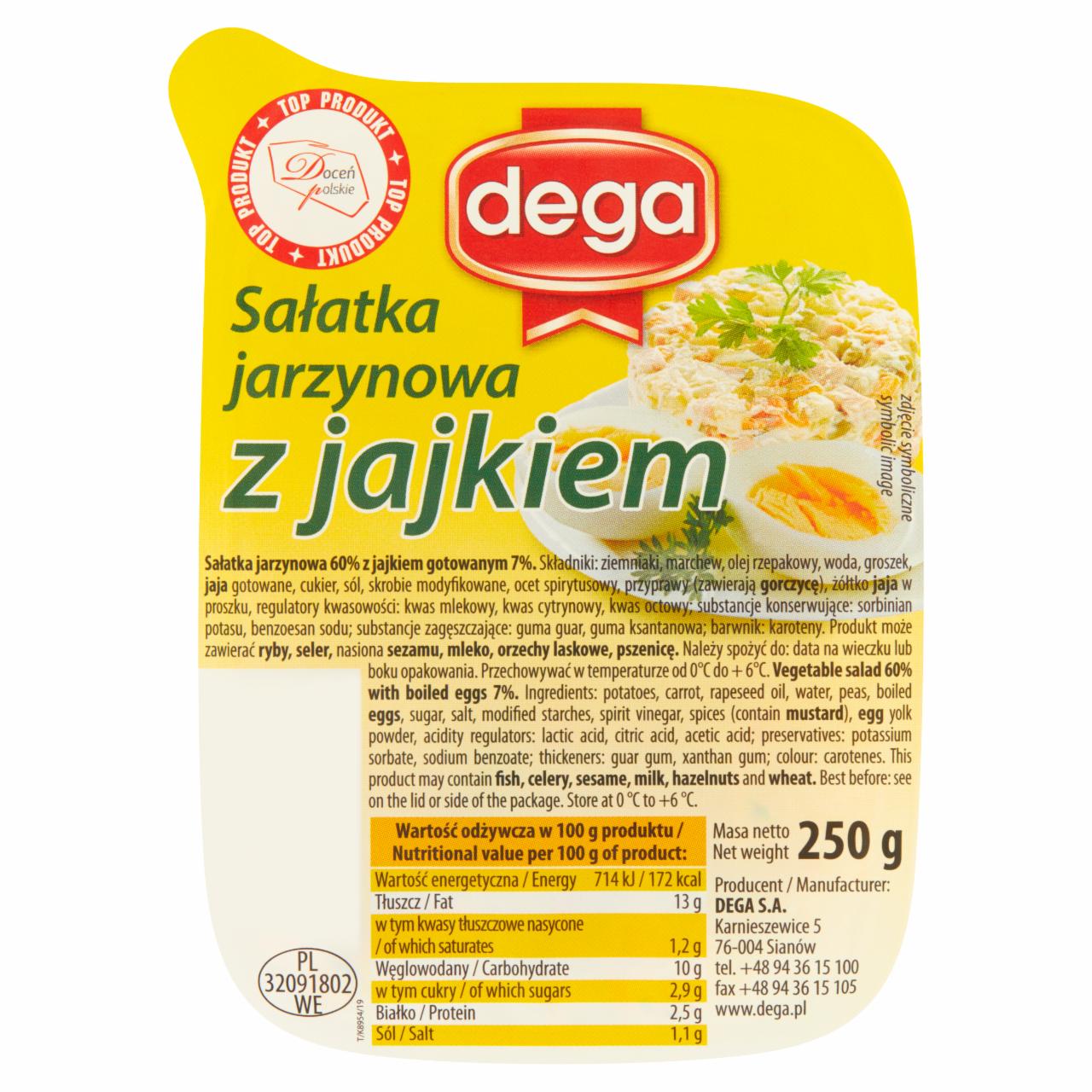 Zdjęcia - Sałatka jarzynowa z jajkiem Dega