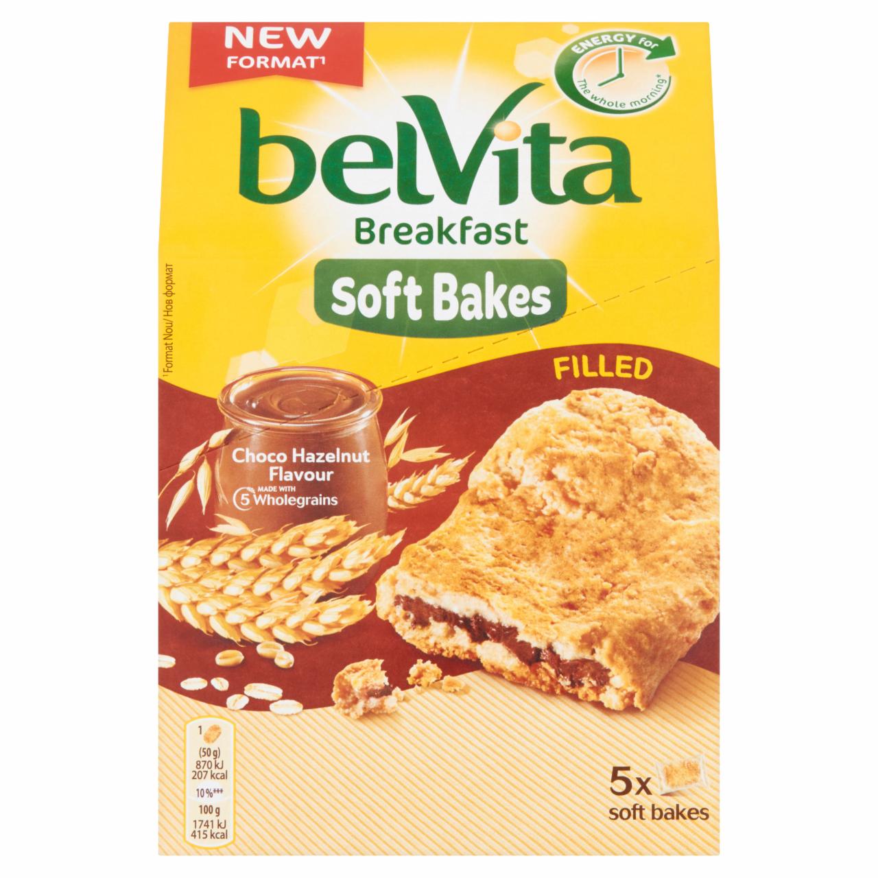 Zdjęcia - belVita Breakfast Ciastka zbożowe z nadzieniem o smaku czekoladowo-orzechowym 250 g