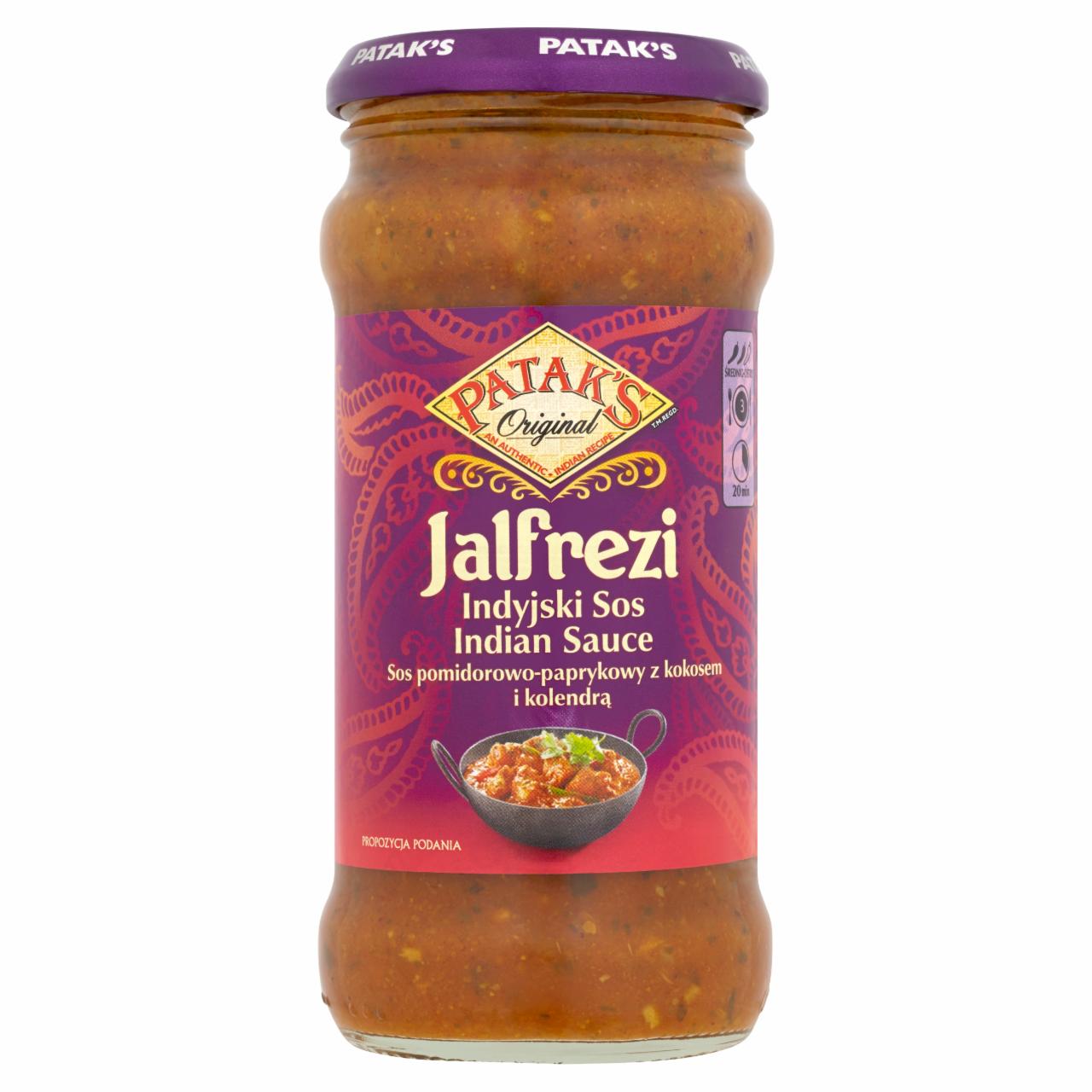 Zdjęcia - Patak's Jalfrezi Indyjski sos pomidorowo-paprykowy z kokosem i kolendrą 350 g
