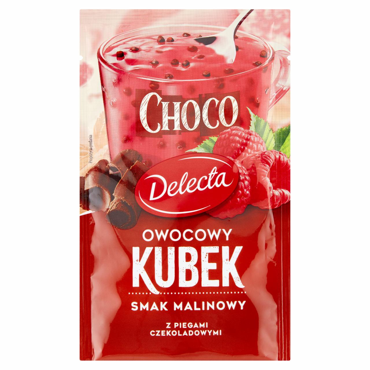 Zdjęcia - Delecta Choco Owocowy kubek Kisiel smak malinowy 32 g