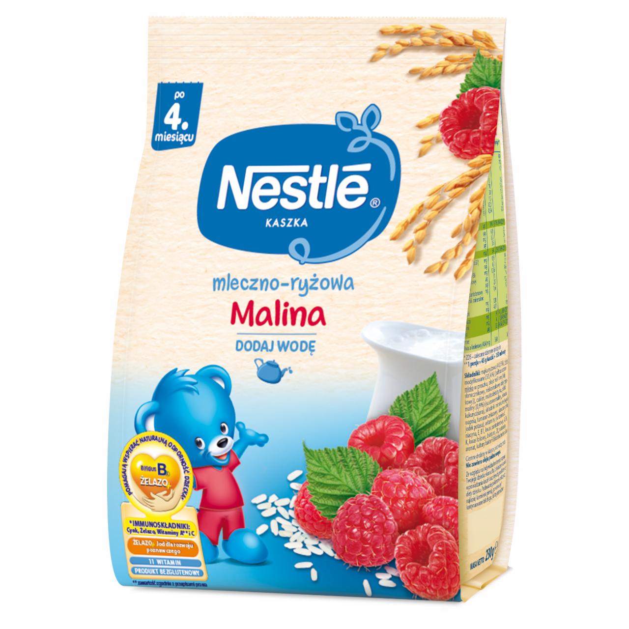 Zdjęcia - Kaszka mleczno-ryżowa malina dla niemowląt po 4. miesiącu Nestlé