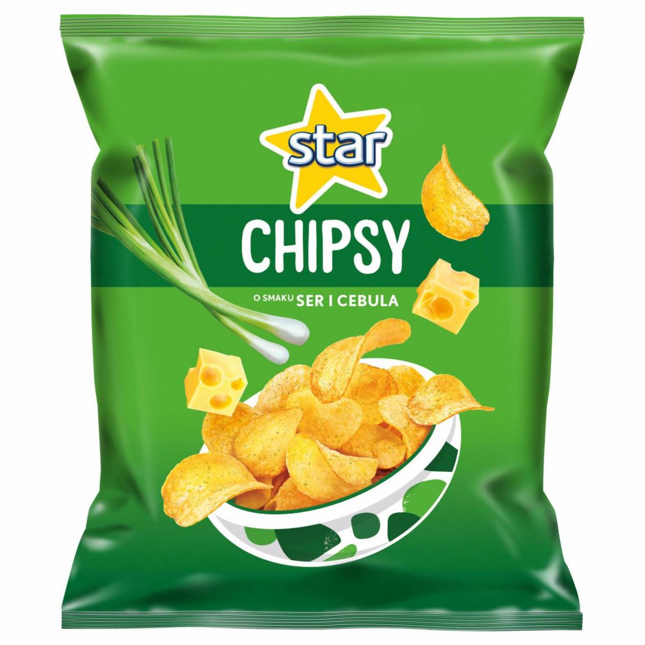 Zdjęcia - Star Chipsy o smaku sera i cebula 22 g