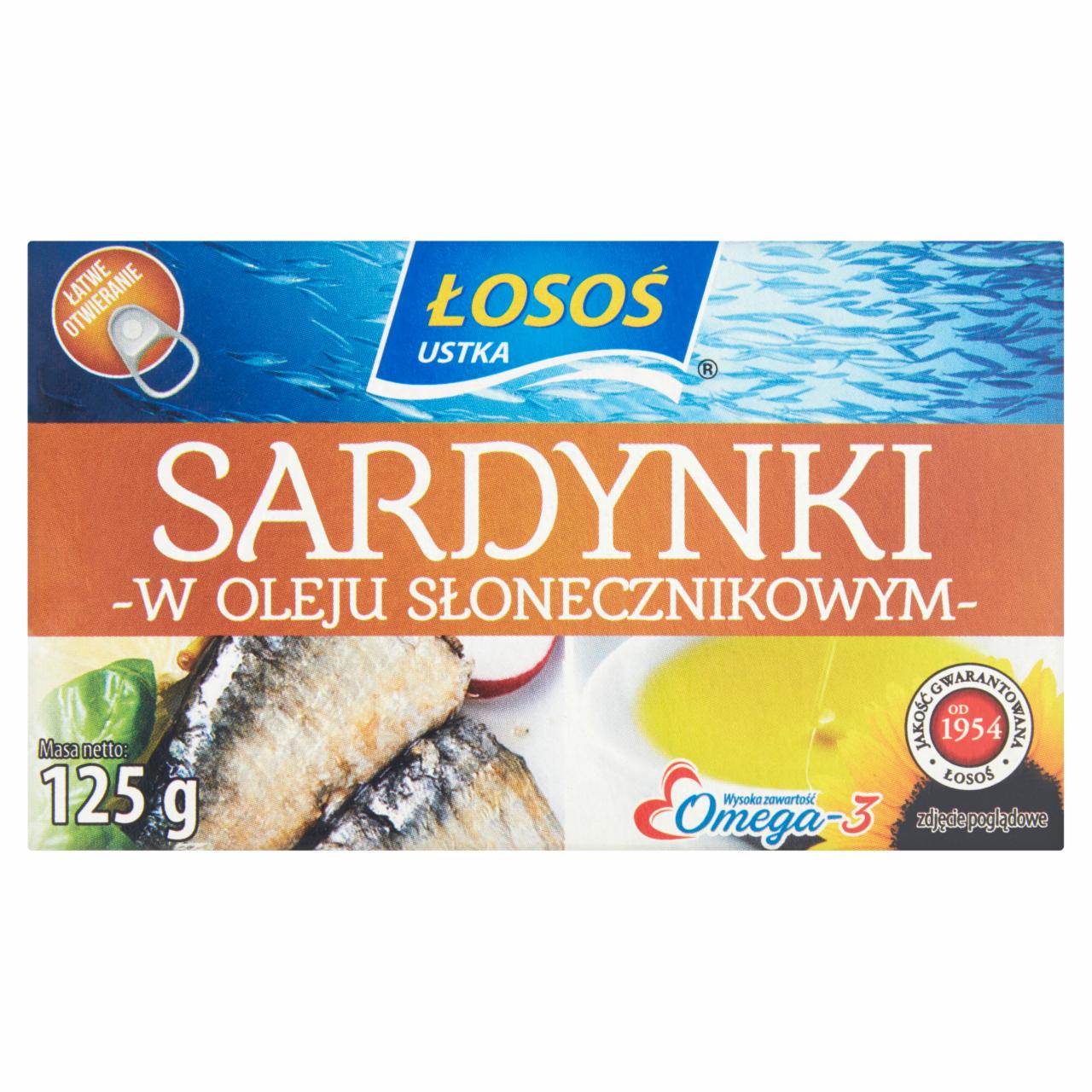 Zdjęcia - Łosoś Ustka Sardynki w oleju słonecznikowym 125 g