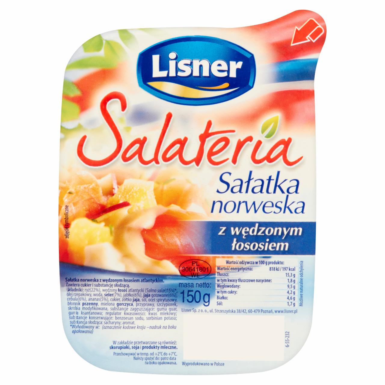 Zdjęcia - Lisner Salateria Sałatka norweska z wędzonym łososiem 150 g