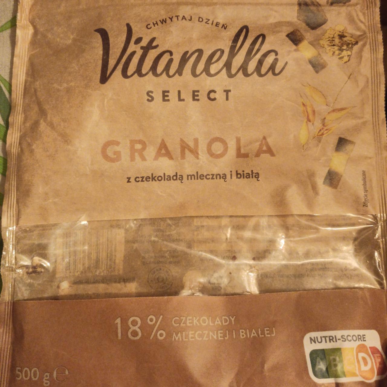 Zdjęcia - Granola z czekoladą mleczną i białą Vitanella Select